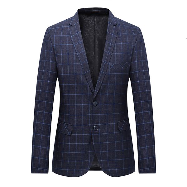 

male plaid blazer, large size, casual fashion, 2021, spring, long sleeve, business suit 7xl- rx9p, White;black