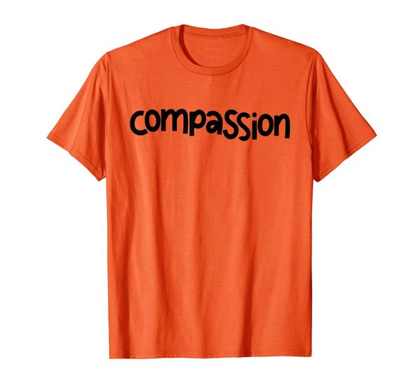 

compassion anti bullying kindness orange unity day t-shirt, White;black