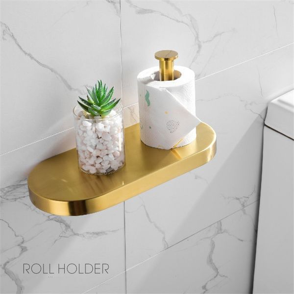 

2021 new gold toilet 304 stainless steel hygienic paper holder attached to the brushed wall uea0
