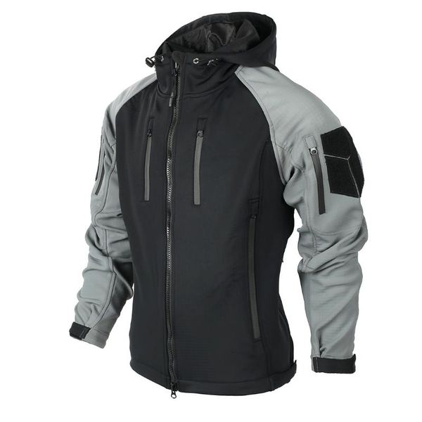 

hunting jackets bacraft trn tactical jacket waterproof warm coat for autumn winter hoodie -carbon black, Camo;black