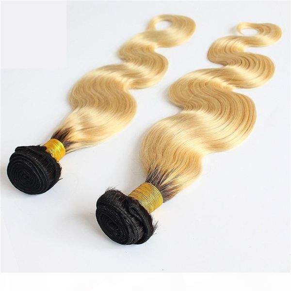 

human hair extensions body wave 2 bundle 1b 613 brazilian human hair weave non remy blonde hair 2 piece only 200g ing, Black