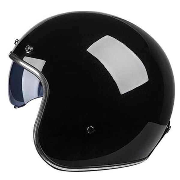 

motorcycle helmets dot vintage open face men women casco scooter jet helmet approved inner lens retro motorbike moto cascos para