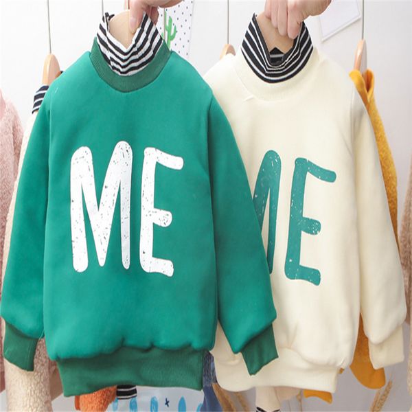 

2021 new baby autumn and winter korean version of high-necked clothing 1-4 years old infant children cartoon jacket 3 girls plus-on cloth 0h, Black