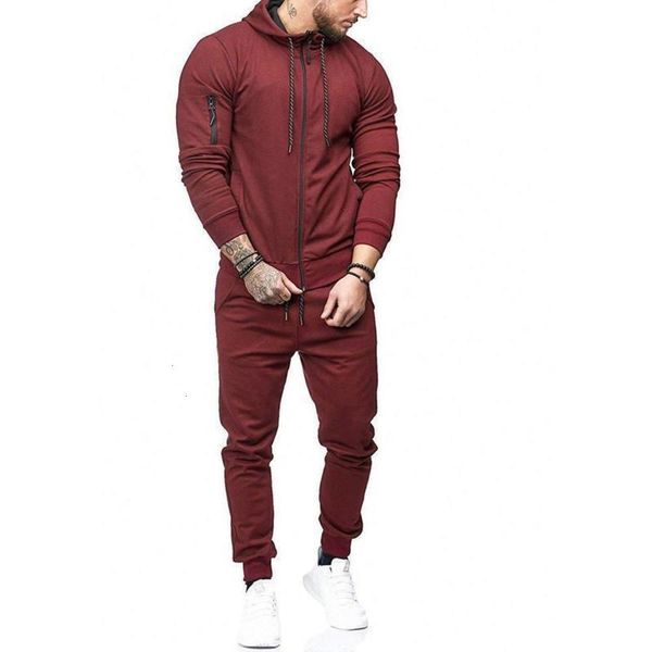 

slim 2021 autumn / winter sportswear fit . sports cardigan zipper men's suit leisure, Gray