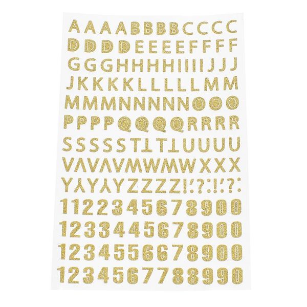 

lychee diy gold letters stickers self-adhesive alphabet stickers for scrapbooking decors