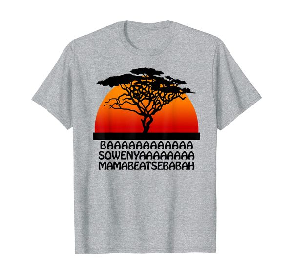 

baaa sowenya mamabeatsebabah funny song movie quote t-shirt, White;black