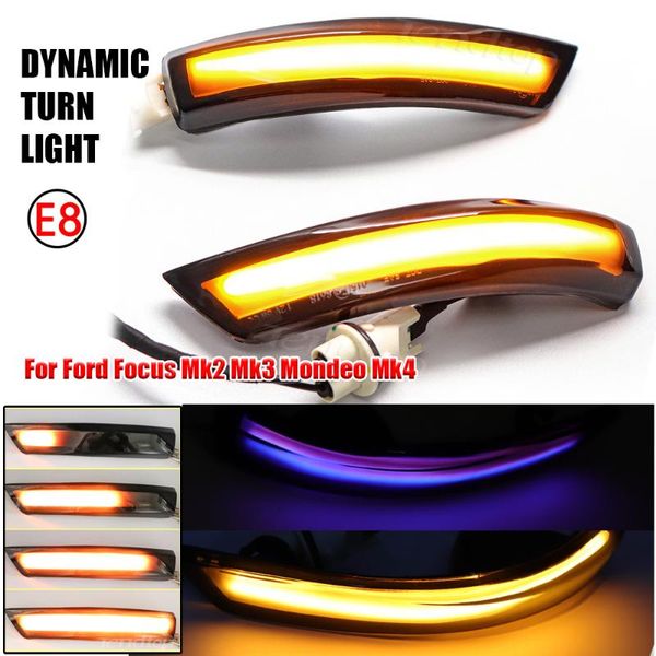

emergency lights 2pcs dynamic blinker steering turn signal light led rearview mirror indicating flash for focus 2 3 2008-2021 monde