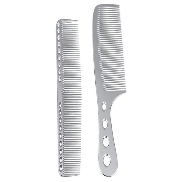 

hair brushes 2pcs combs anti static styling comb hairdressing barbers tool, Silver