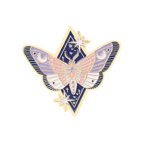 

moth butterfly insect enamel brooches cartoon cute fun pins bades for denim clothes bag kawaii jewelry christmas new year gift kids friends, Gray