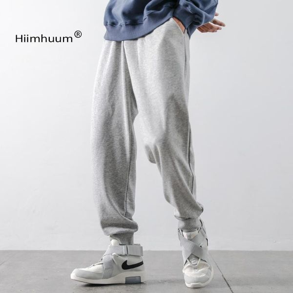 

men's pants loose casual tide male fashion streetwear korean gray pantalones de hombre bg50cp, Black