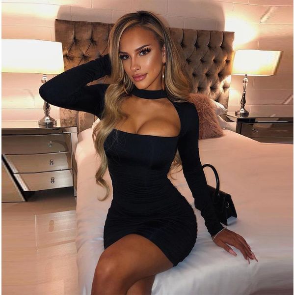 

women's swimwear summer clothes for women dress vintage sundress 2021 large size harajuku solid color long sleeve neck one step, White;black