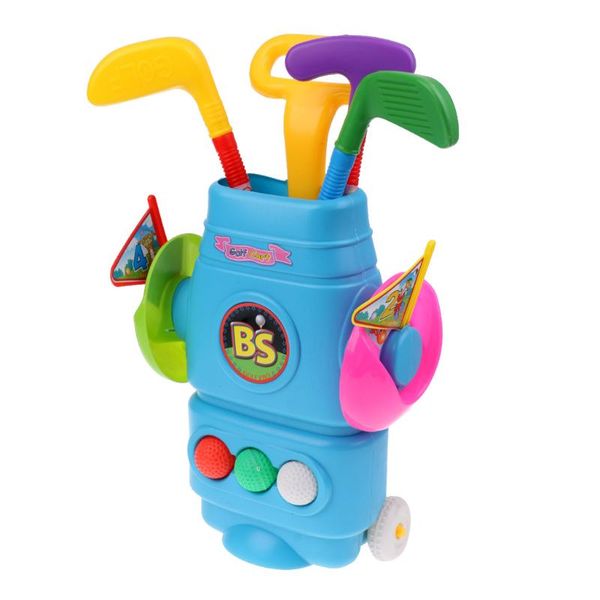 

golf training aids junior kids plastic cart play set clubs balls holes toy