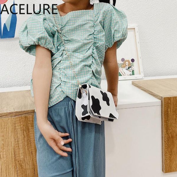 

evening bags acelure ladies shopping purse 2021 solid color pu leather small shoulder for girl cute metal chain crossobody messenger bag