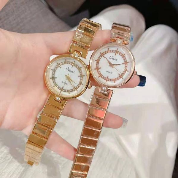 

wristwatches 2021 small ladies watch quartz fashion quality women watches crystal silver gold wristwatch for, Slivery;brown