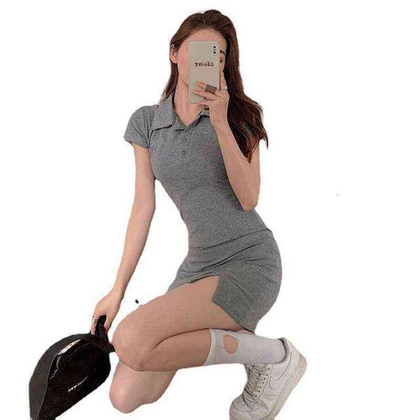 

dire pure girl polo collar drs for children's slim and in summer, Black