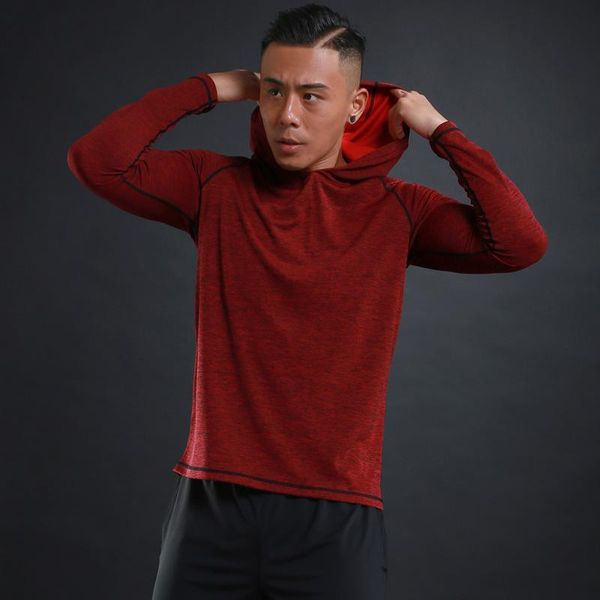 

gym clothing autumn and winter couple's long-sleeve t-shirt hoodie thin breathable fitness training sports outdoor casual, White;black
