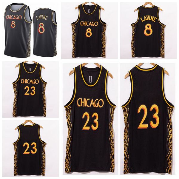 

mens 23 mj jersey zach 8 lavine basketball jerseys 2020/21 swingman city new edition stitched black jerseys, Black;red