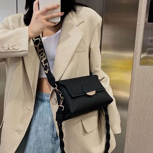 

hbp luxury designertexture foreign style women's 2020 new korean versatile fashion messenger simple pure color small square bag