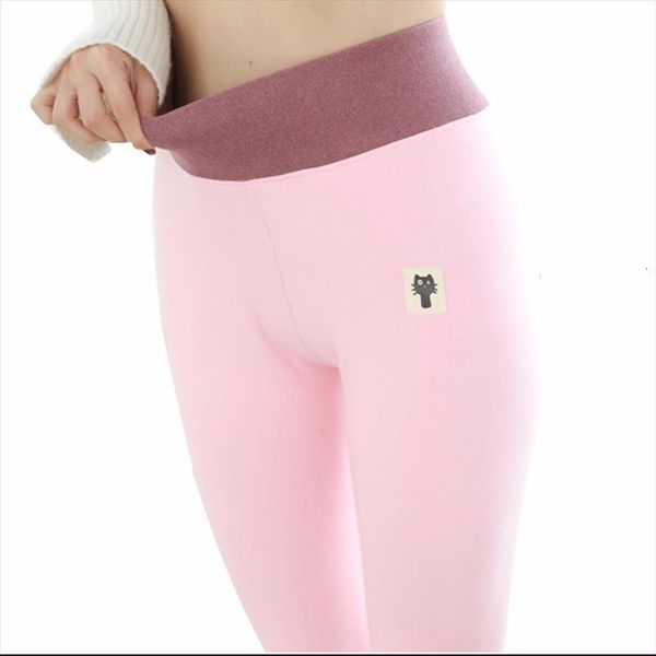 

cotton autumn winter thicker women leggings plus size slimming thicken warm pants m 3xl high waist, Black