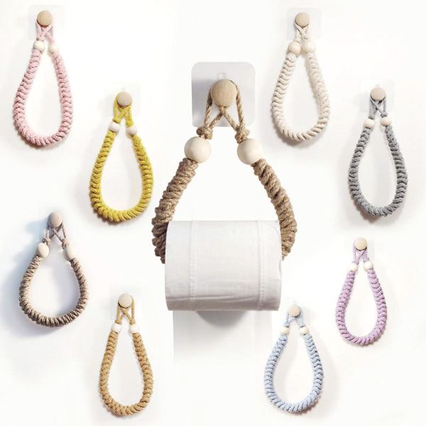 

toilet paper holders wall mounted rope roll holder for bathroom kitchen