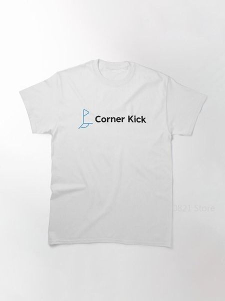 

men's t-shirts corner kick logo classic t-shirt, White;black