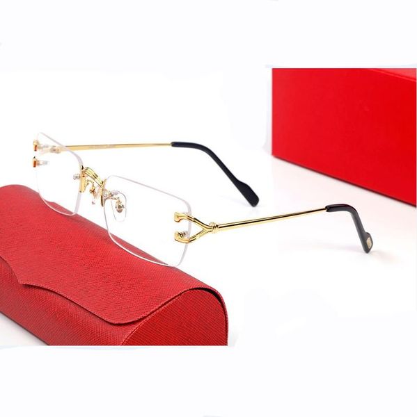 

sunglasses brand glasses frame men gold rimless eyeglasses for anti reflective clear lens prescription spectacles, White;black