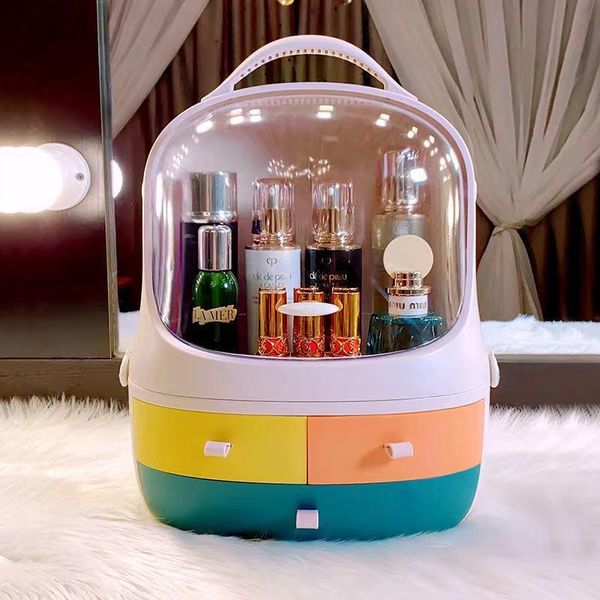 

storage boxes & bins large capacity cosmetic box makeup organizer jewelry nail polish make up container deskdrawer beauty case