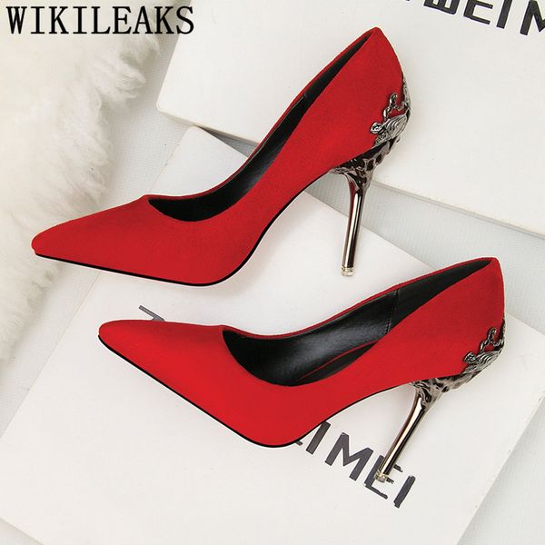 

dress shoes women luxury heels wedding heels bride shoes stiletto tacones party shoes gold heels new arrival 2020 bayan ayakkabi, Black