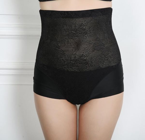 

women's shapers high waist tummy control panties lace bulifter body shaper shorts shapewear thin quality underwear women, Black;white