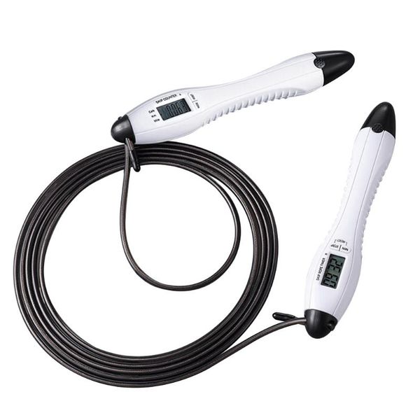 

360 degrees rotation fitness training jump rope 4 modes double screen hd display digital counting sweat proof adjustable length