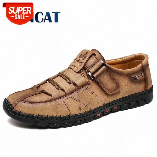 

comfortable men casual shoes loafers men shoes quality split leather flats moccasins plus size 38-48 #y04t