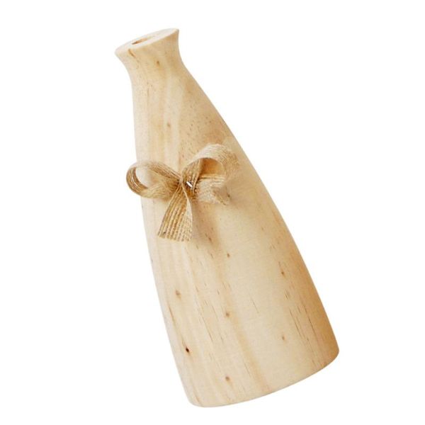 

vases 1pc decorative flower vase hand-made nordic style home wood adornment