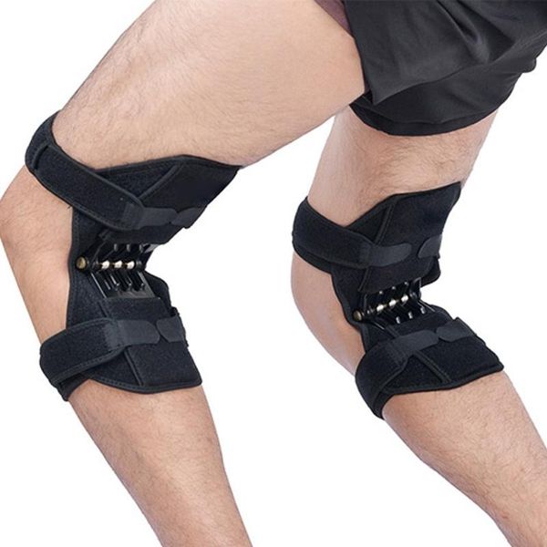 

1 pair sport spring knee strap, Black;gray