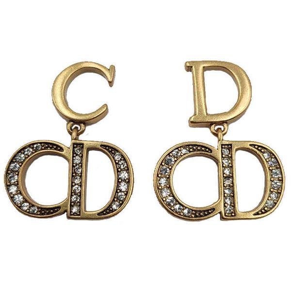 

factory specials aa letter full diamond earrings for women's simple geometric earrings, Silver