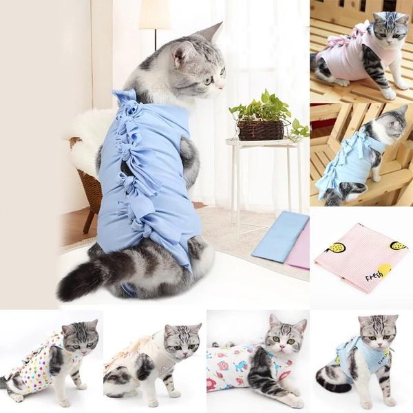 

cat costumes 1pcs breathable weaning cloth anti licking wound protection vest recovery outdoor walking suit postpartum for pets