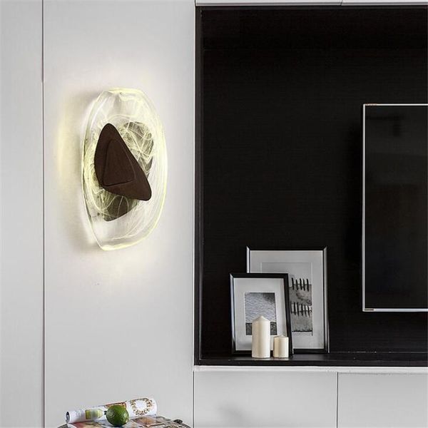 

wall lamp modern luxury crystal led bedroom bedside lampara luminaria creative aisle stairs living room background decor