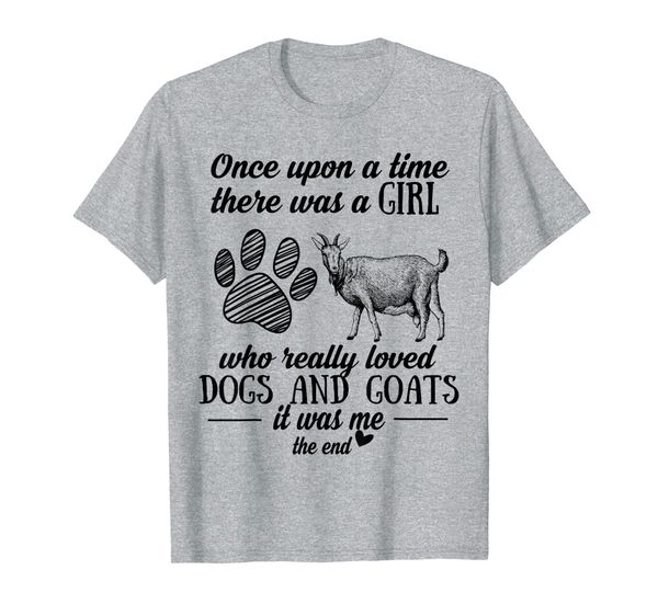 

once upon girl who really loved dog and goat t-shirt, White;black