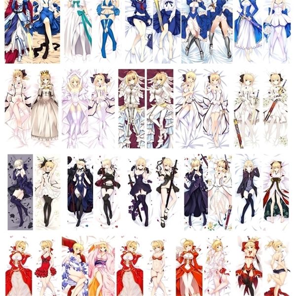 Anime Dakimakura Body Fate Stay Night Saber 150x50cm 100x35cm Kissenbezug Manga 1 Y200103