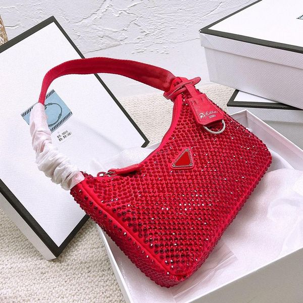 

luxury designer italy brand nylon crystal hobo bags full diamond shoulder handbags fashion elling women crossbody bag purses designers bag r