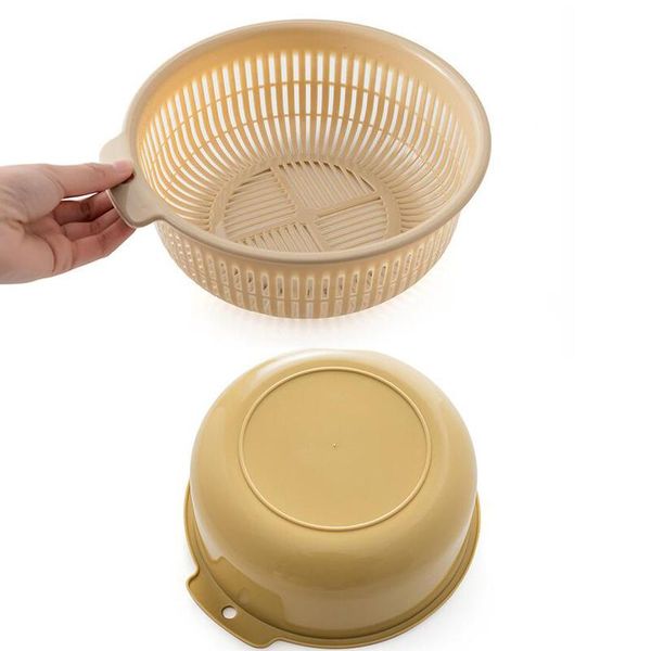

storage baskets double-layer drain basket washing vegetables quality wash kitchen noodle vegetable fruit accessories