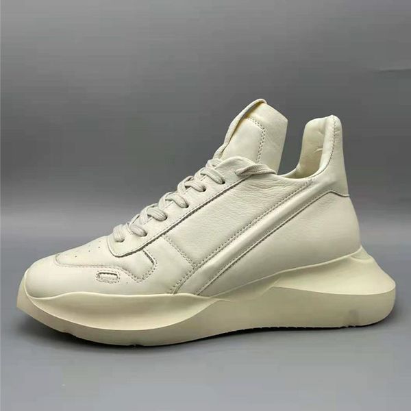 

soft leather boots shoes for men 2022 spring men fashion sneakers thick sole p30smd50, Black