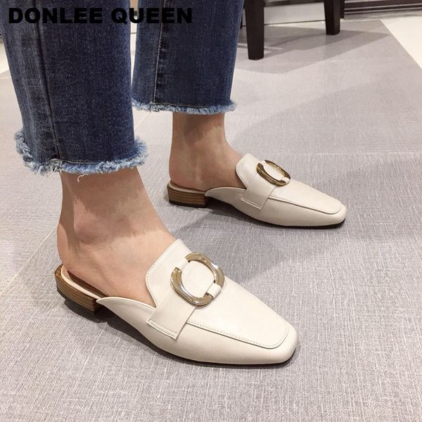 

new brand mules shoes women slides slipper elegant ladies slides low heel outdoor slipper slides summer sandals chaussure female, Black