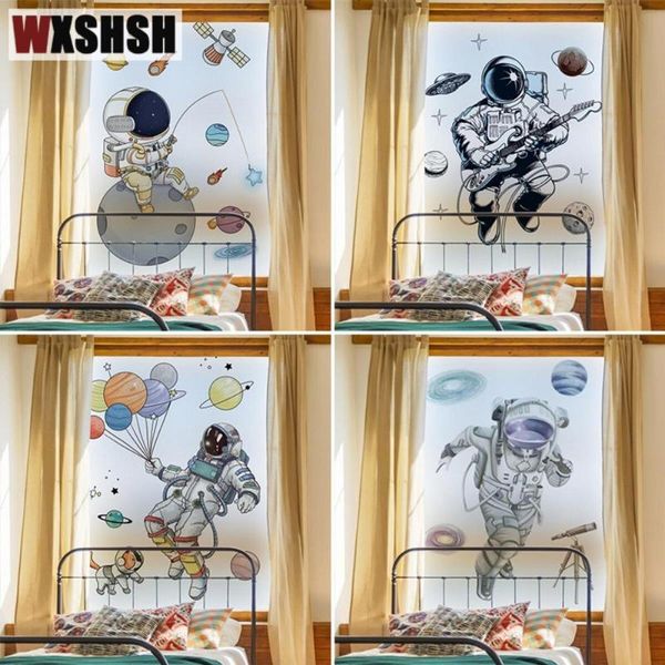 

static cling glass sticker customized size spaceman pattern kids' room decoration private frosted tint-film raamfolia 40cmx100cm