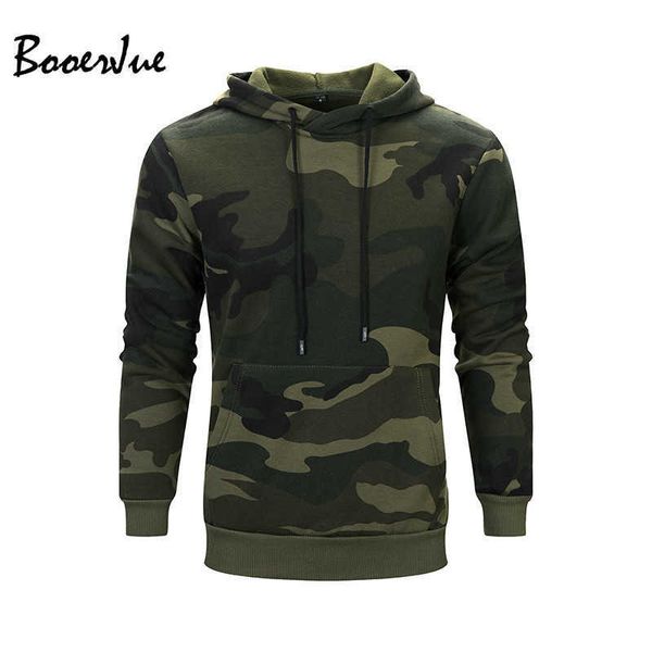 Camouflage pullover casual unisex spessa felpa con cappuccio in pile camo felpe con cappuccio uomo verde militare tasca militare felpa con cappuccio patchwork 201020