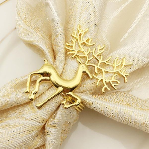 

napkin rings 6pcs/set holder alloy high-quality durable delicate deer ring for bar restaurant party dinner kitchen accessories