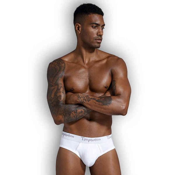 

own 1030 high-quality rib cotton classic colorful men's triangle underwear breathable hip lift, White;black