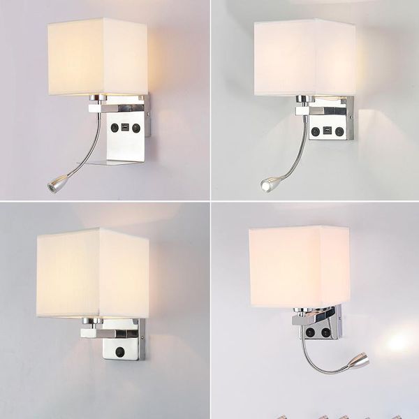 

wall lamp american fabric simple personality el bedroom reading bedside