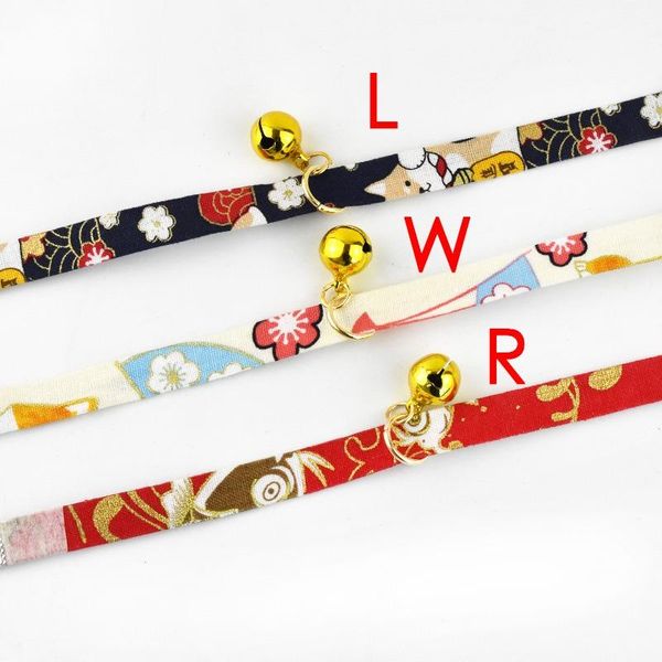 

cat collars & leads pet cats dogs bell wind collar embroidery adjustable bells lucky holiday party dog decoration supplies