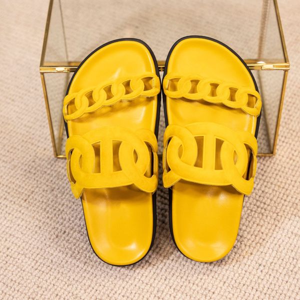 Lüks Tasarımcı Terlikler 2022 Terlik Zincir Sandalet Hem Erkekler hem de Kadınlar tarafından giyilebilir trend beden 35-41