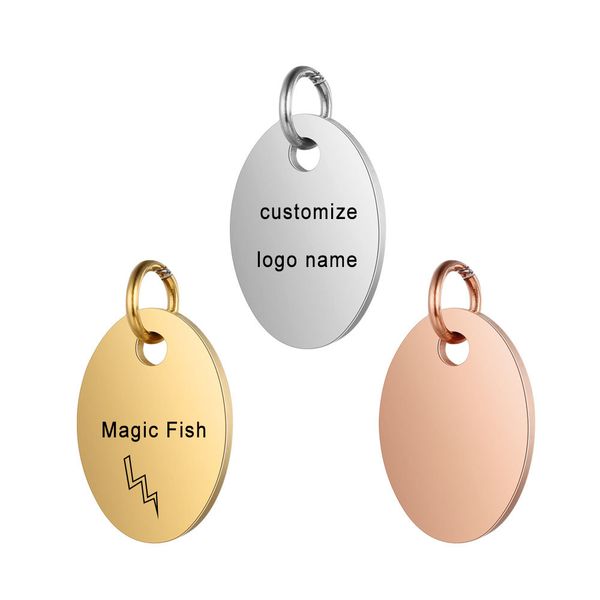 

customized charms for jewelry making gold stainless steel oval pendant engrave logo letter diy earring bracelet necklace lots, Blue;slivery